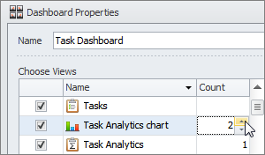reporting task dashboard